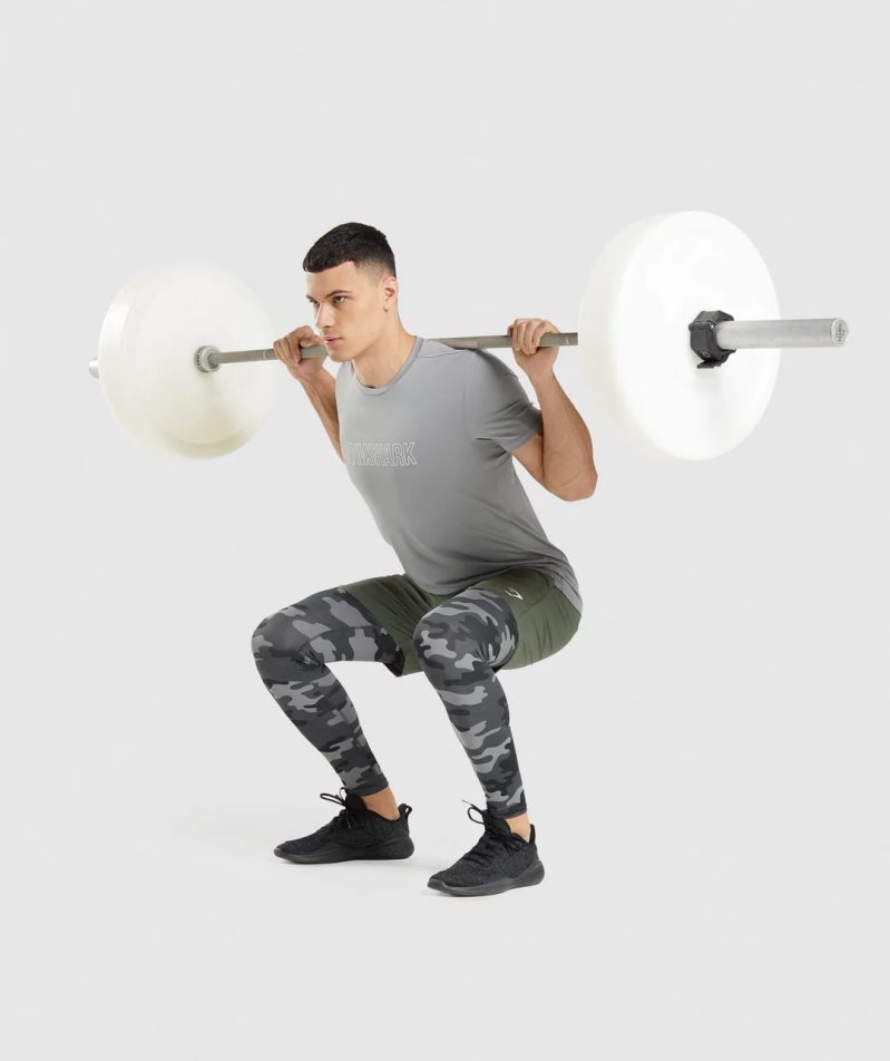 Men's Gymshark Element Baselayer Leggings Camo | CA 13D50A